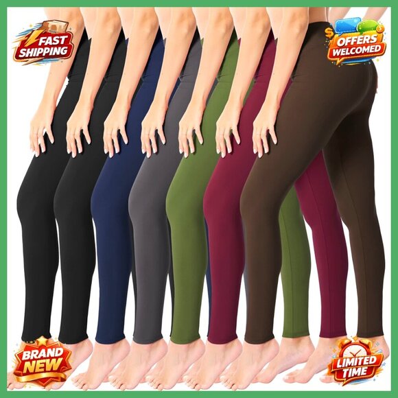 Buttery Soft High Waisted Leggings Tummy Control Stretchy Workout Yoga Running
